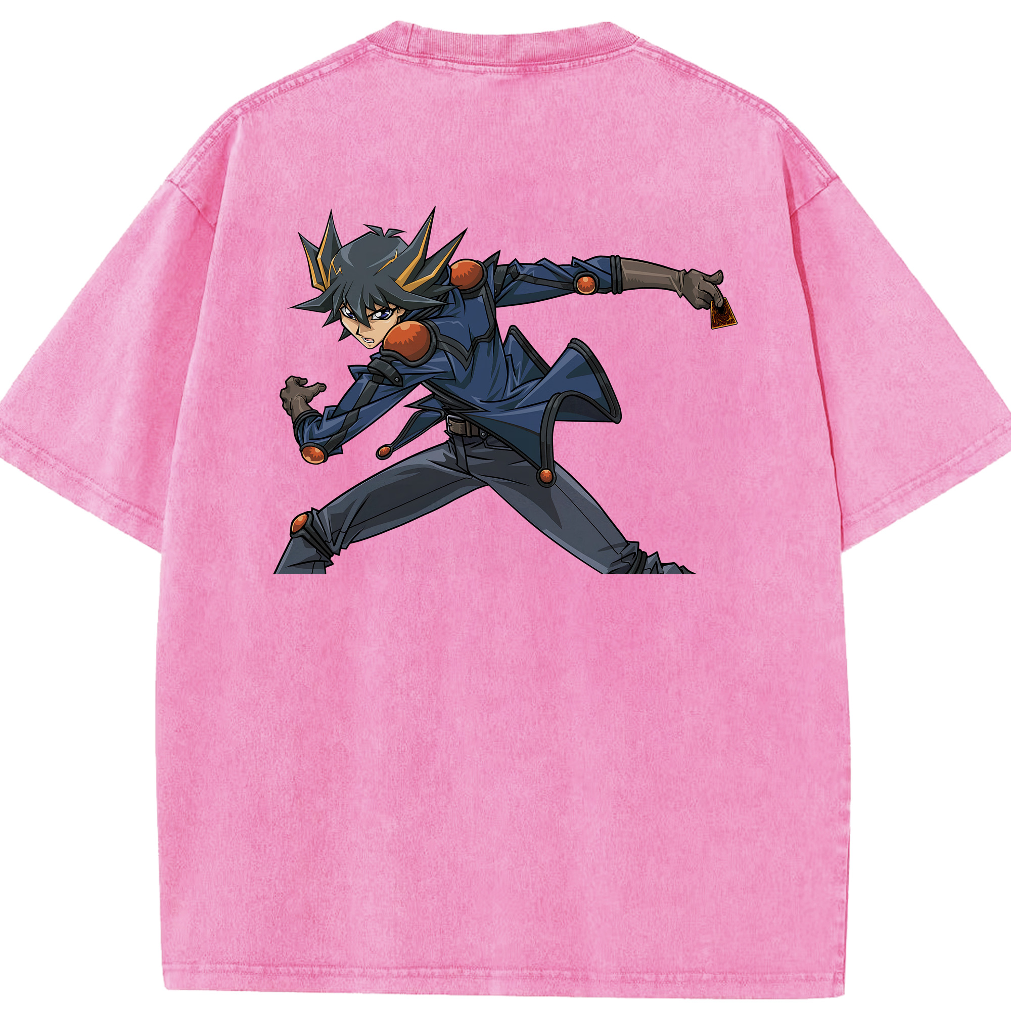 （画像用） 遊☆戯☆王 Yu-Gi-Oh! 綿100% ヴィンテージ風 半袖Tシャツ（背面プリント）